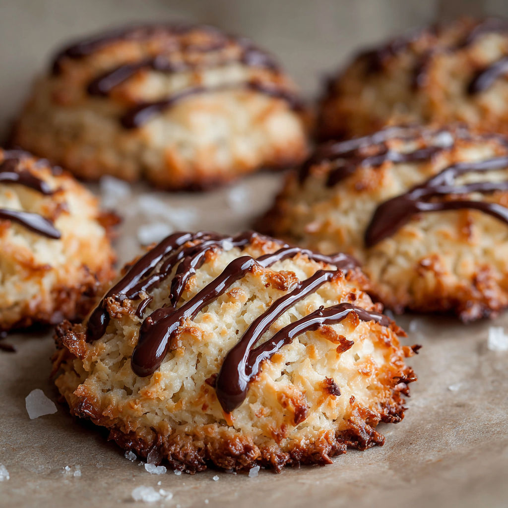 A plate of chocolate covered cookies.