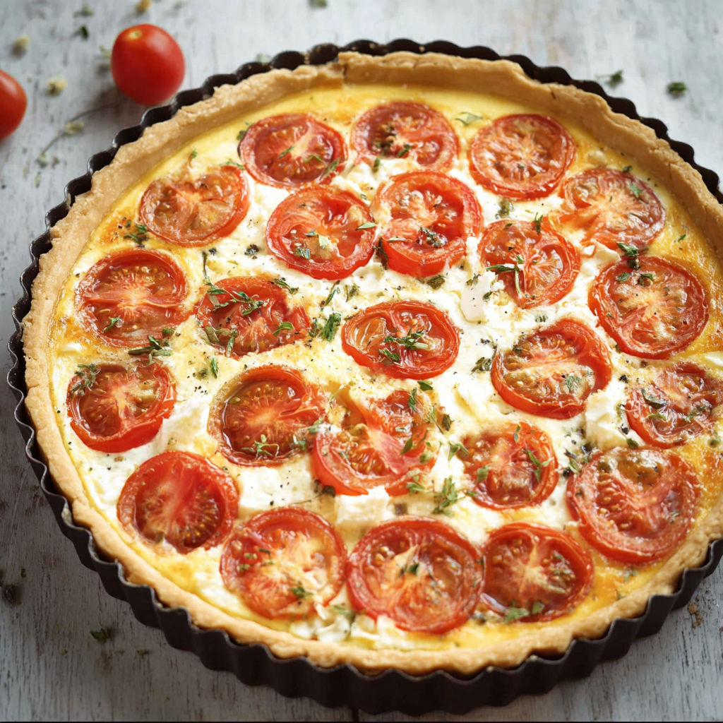 A slice of pizza with tomatoes and cheese.