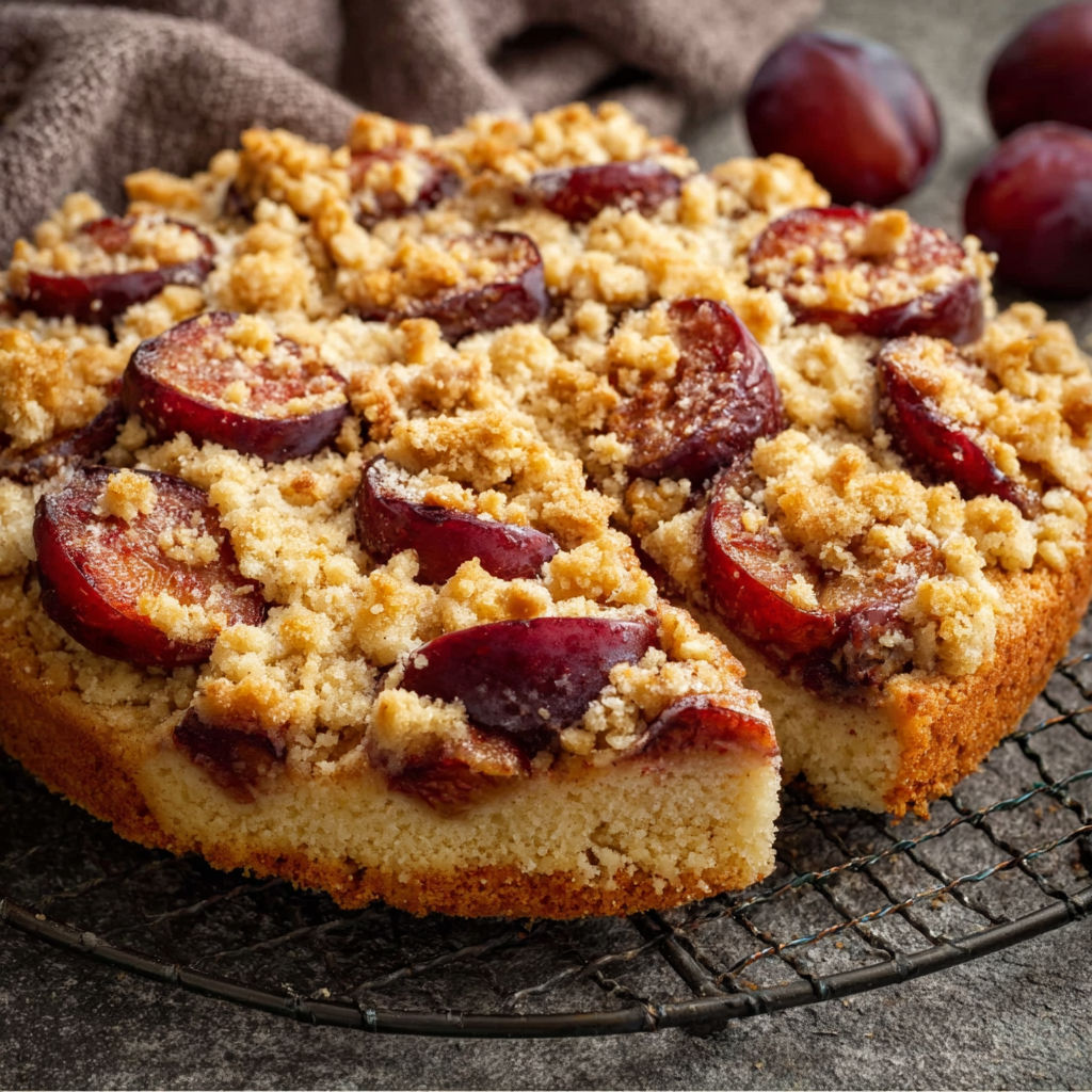 A slice of vegan cherry cake.