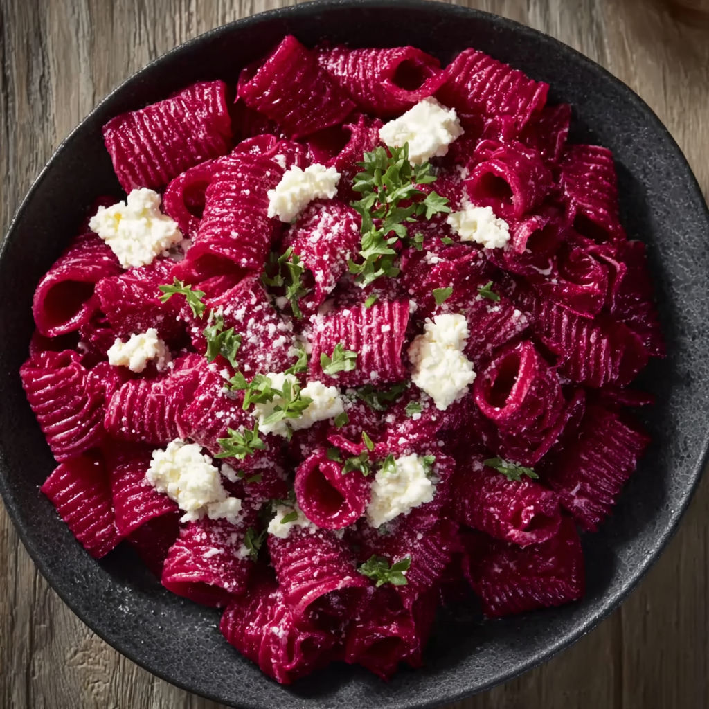 A bowl of pasta with cheese and red sauce.