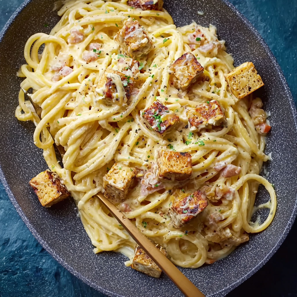 A bowl of spaghetti with meatballs and vegetables.