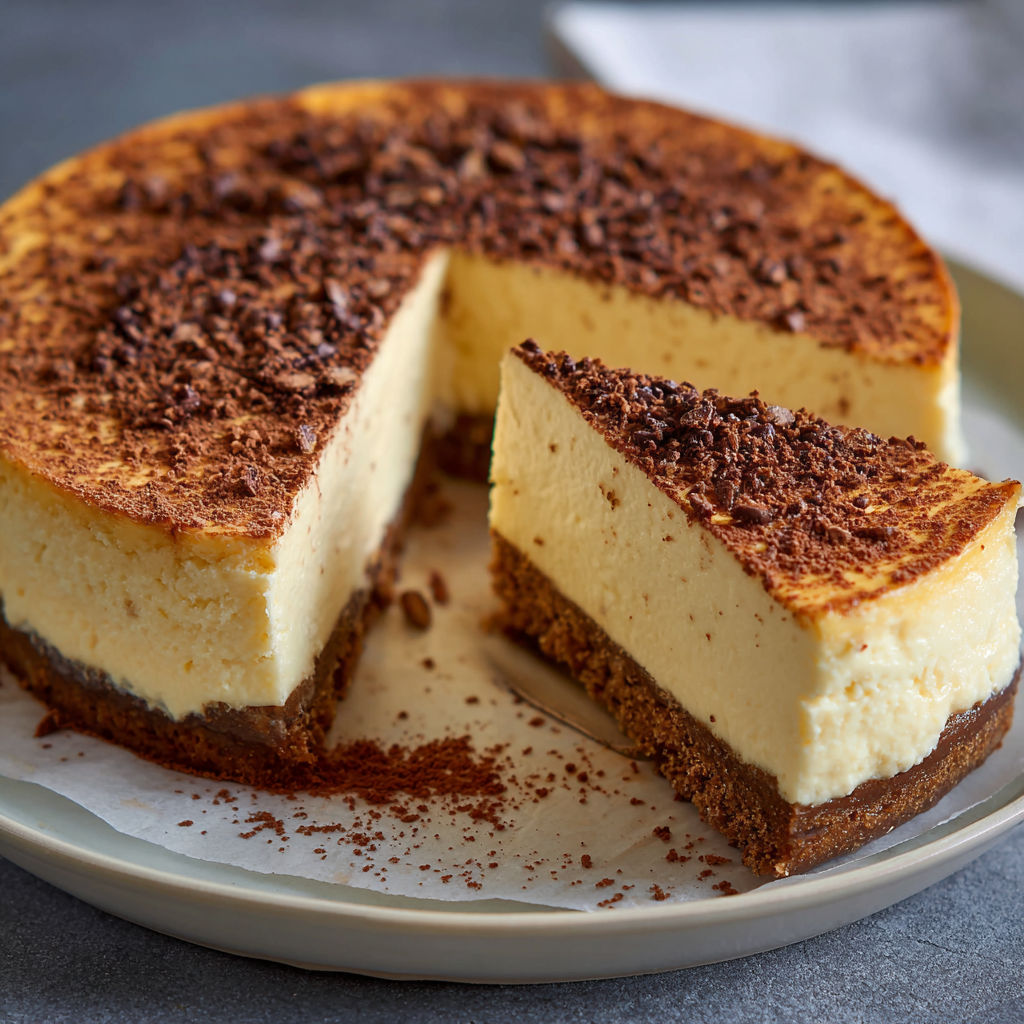 A slice of a creamy milkmaid's cheesecake.