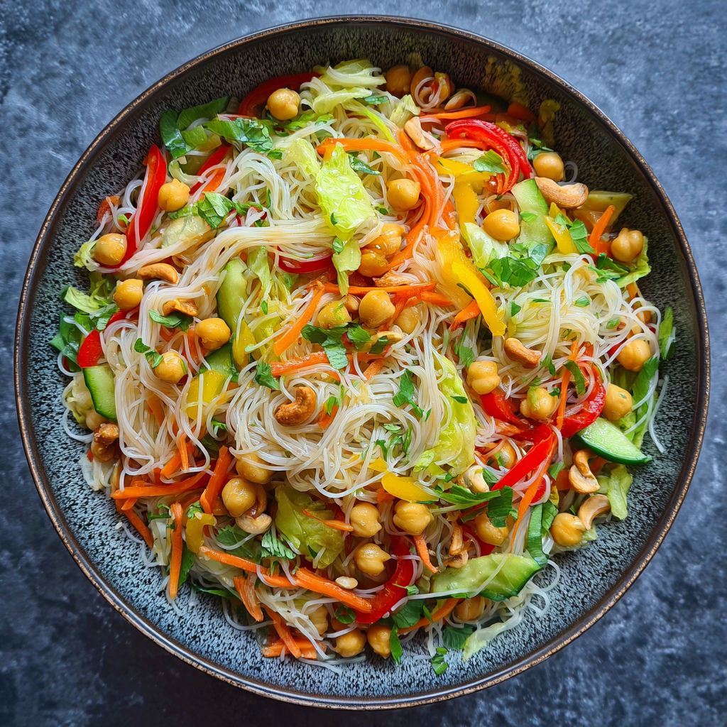 A bowl of vegetables including carrots, peppers, and cucumbers.