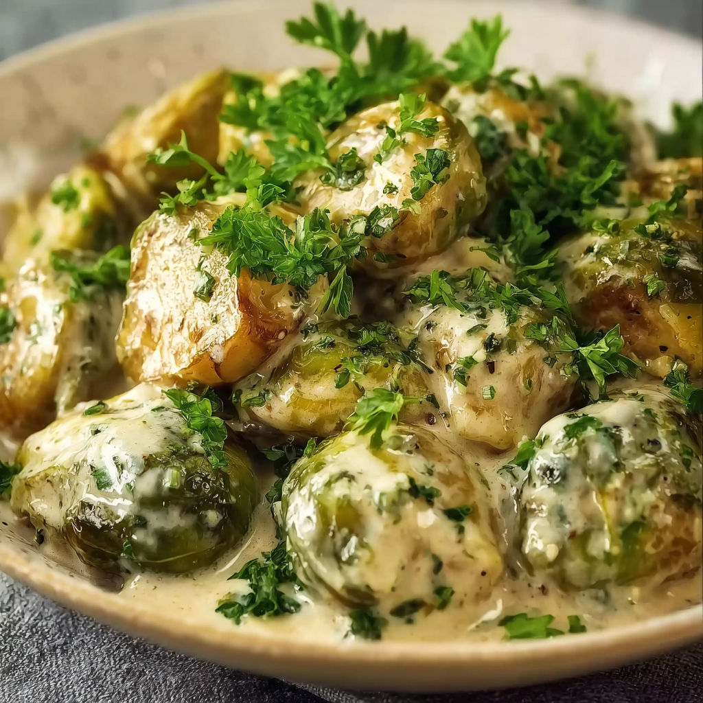 A bowl of food with a green garnish.