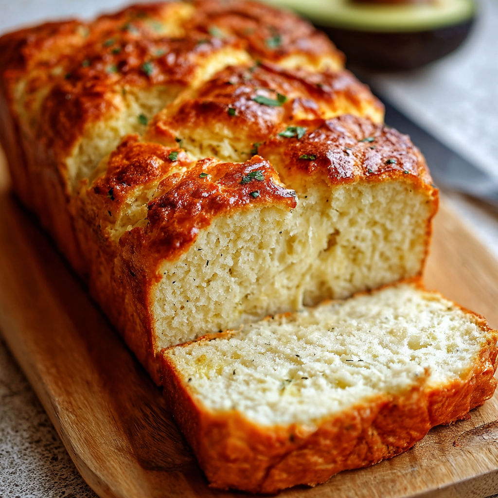 A loaf of bread with a slice missing.