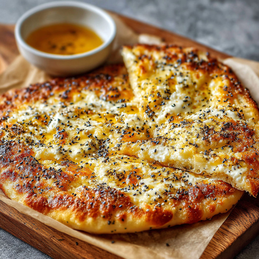 A slice of Keto H&uuml;ttenk&auml;se Fladenbrot.