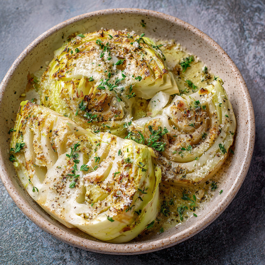 A bowl of food with a green vegetable in it.