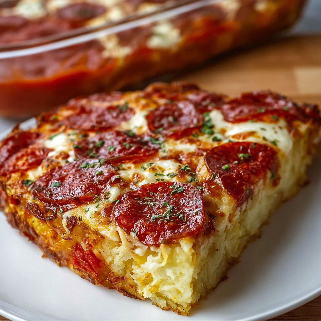 A slice of pizza on a plate.