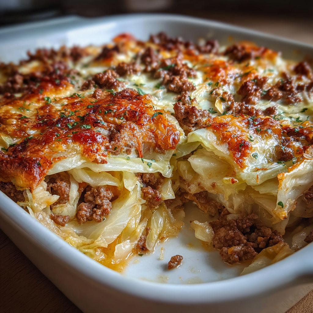 A white plate with a casserole dish on it.
