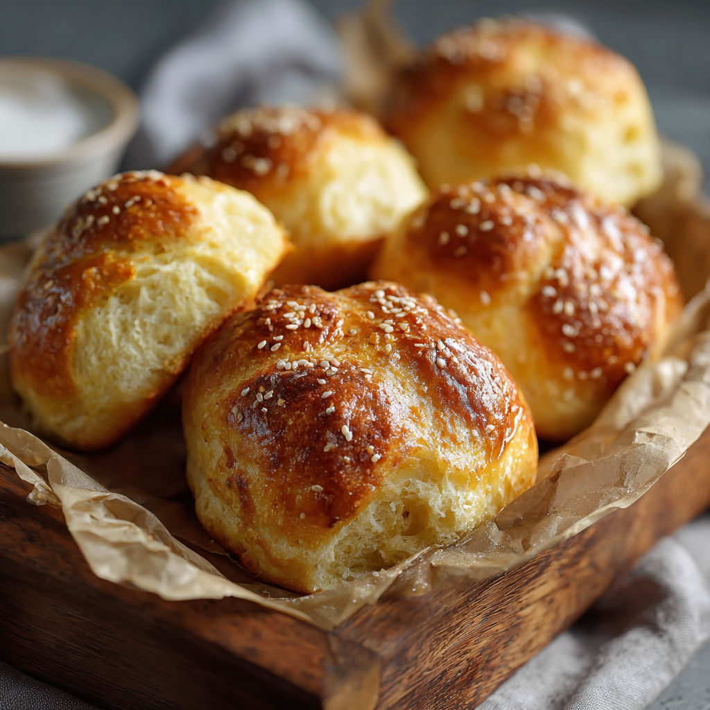 A plate of Milchbrötchen Keto.
