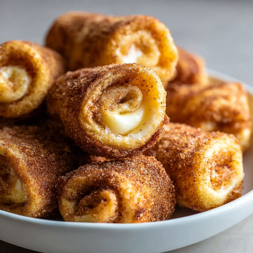 A plate of pastries with a swirl design.