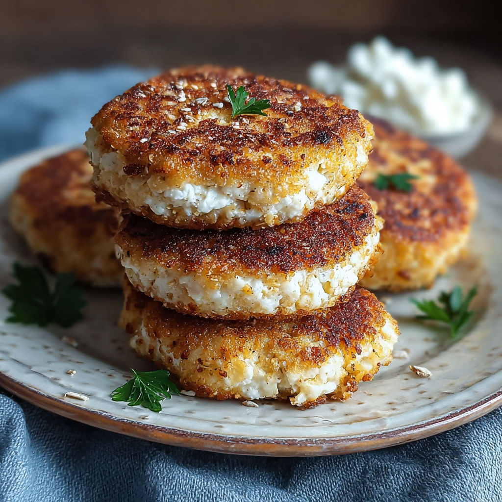 A stack of three pancakes with a dollop of butter on top.
