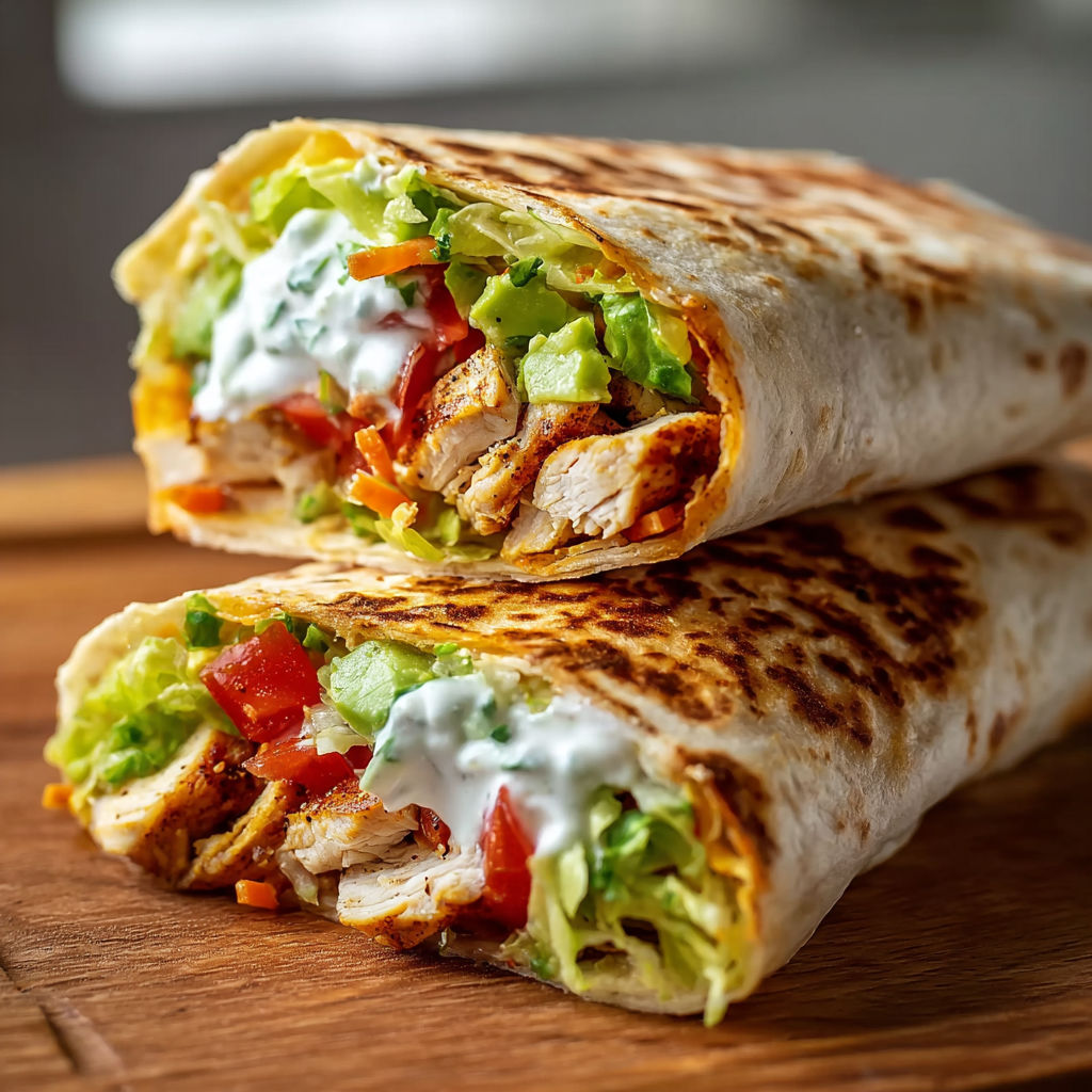 A burrito with lettuce and tomato.