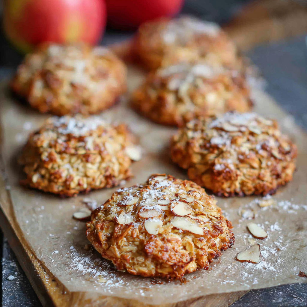 A tray of cookies with almonds on top.