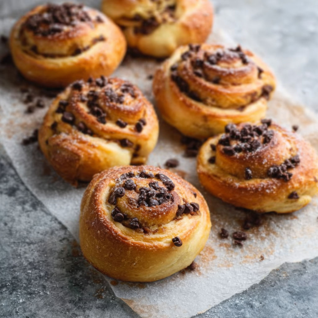 A plate of chocolate covered doughnuts.