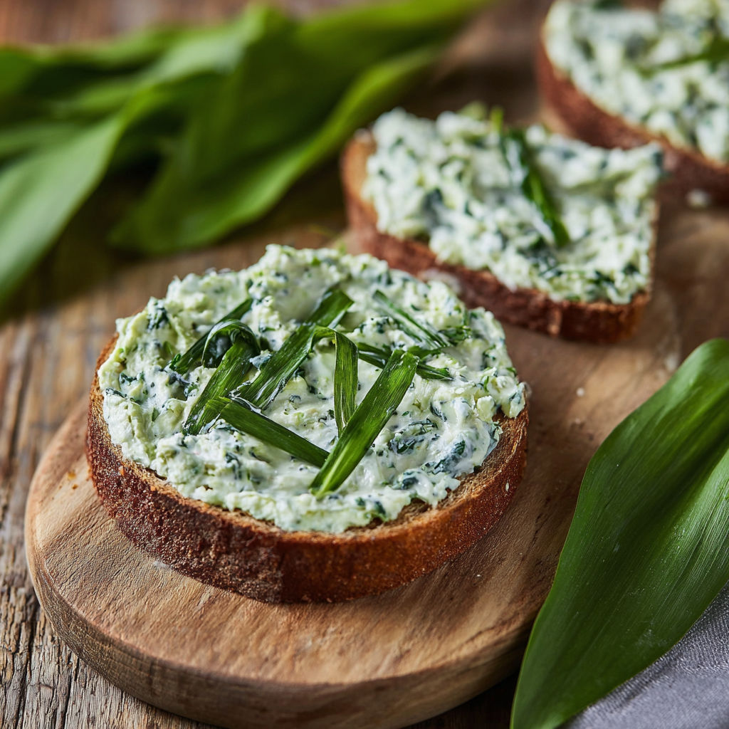 A slice of bread with a green spread on it.