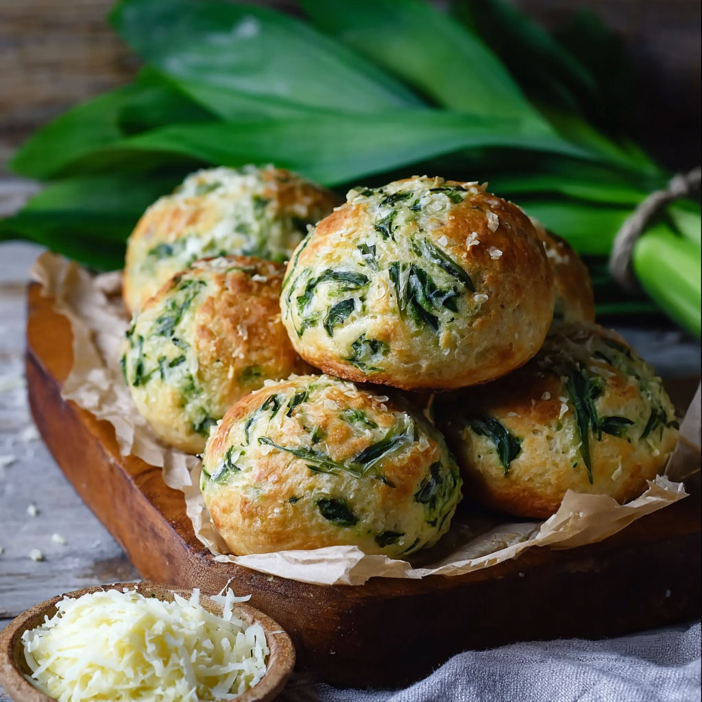 A stack of green and brown bread.