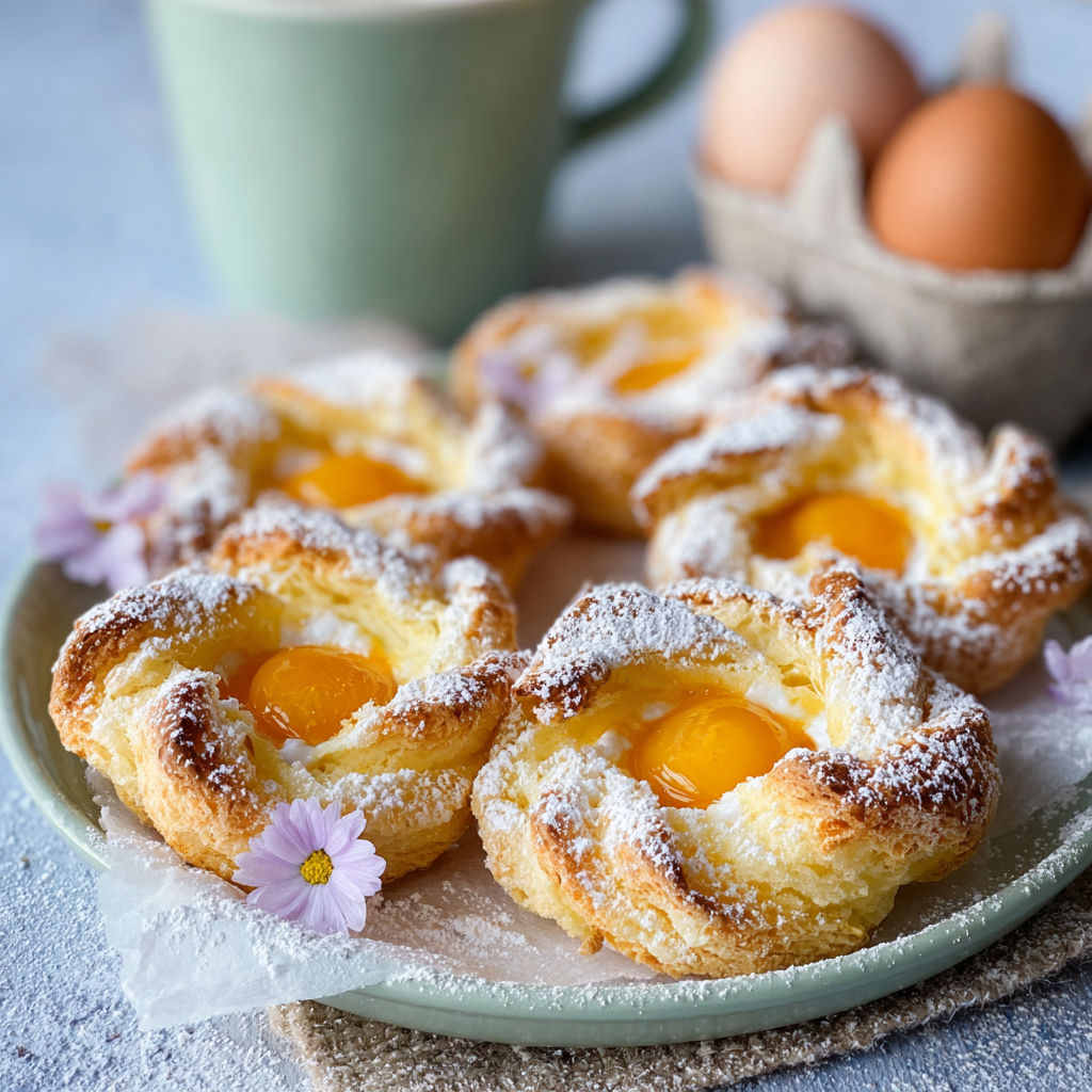 A plate of pastries with a cup of coffee.
