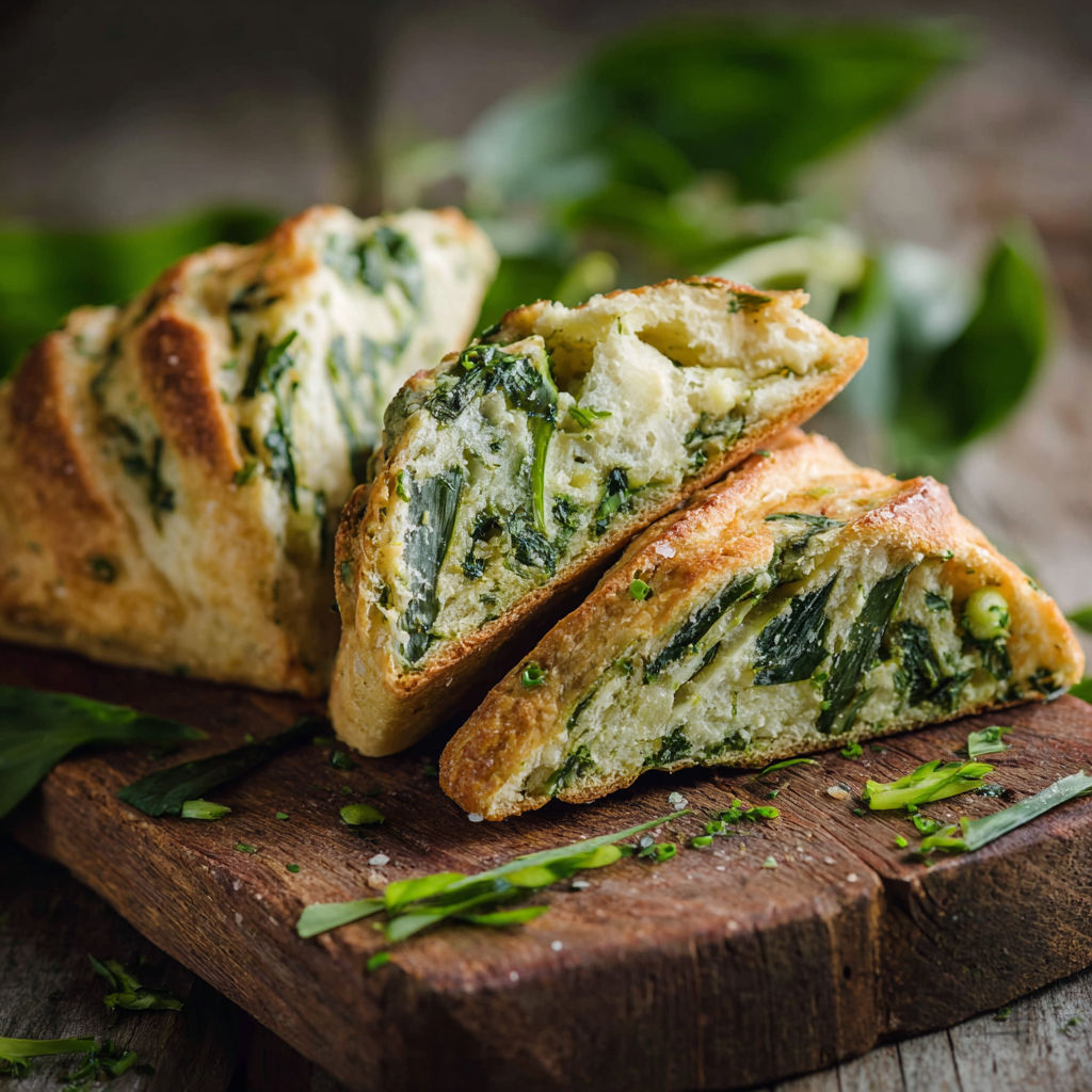 A slice of pizza with spinach on top.