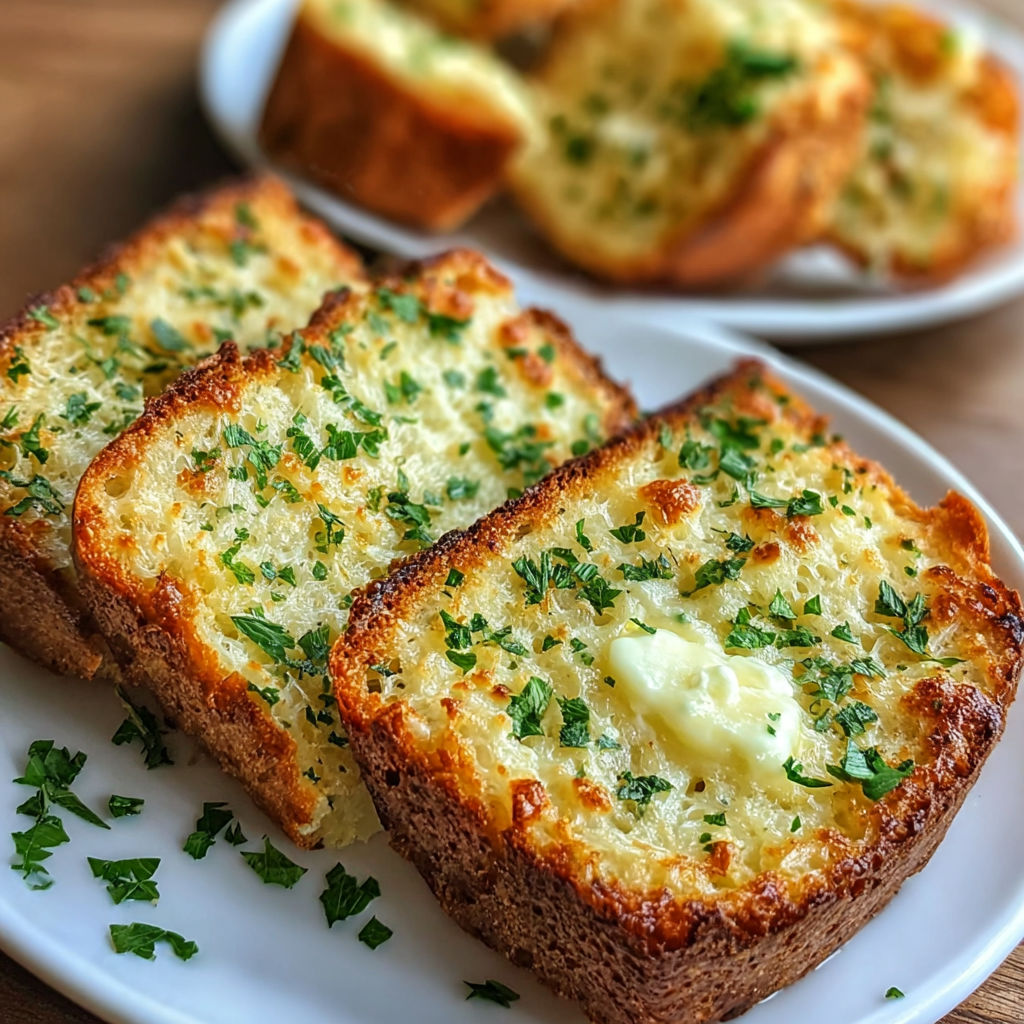 A white plate with two pieces of bread on it.