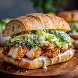 A knuspriges Hähnchen Caesar Sandwich.