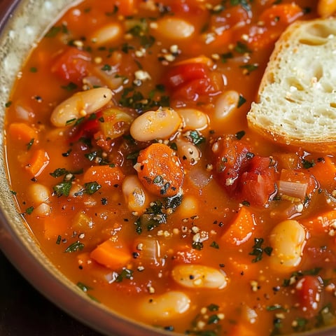 Weiße Bohnen Suppe mit Tomaten und Knoblauch – Einfach Gemacht