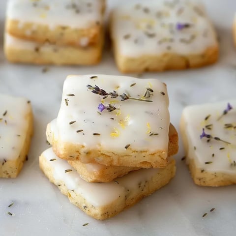 Zarte Sablés Citron Lavendel mit Guss