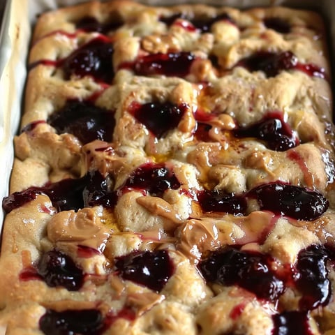 Cremige Focaccia mit Marmelade und Butter