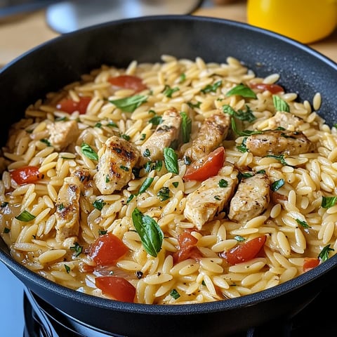Una cacerola llena de arroz con verduras y carne.
