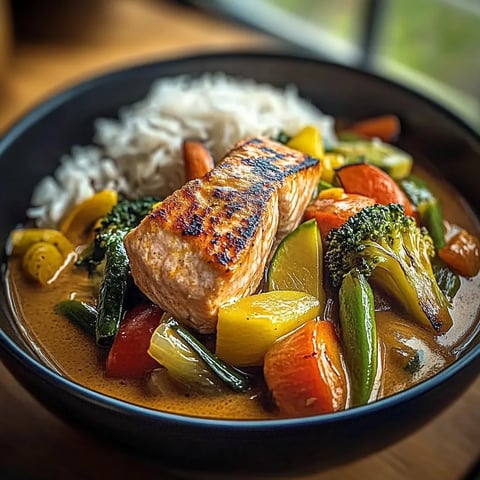 Ein schwarzes, leeres Bowl mit einer Mischung aus Rice, Karotten, Zucchini, Broccoli und Salat.