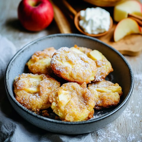 Ein Schälchen mit frischem Apfel und einer Schüssel mit frischem Apfel und Vanilleeis.