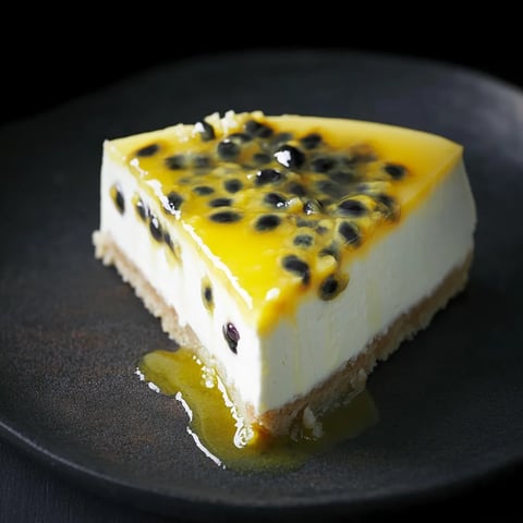 Eine Schokoladencake mit Kokosnuss, die auf einem schwarzen Teller liegt.