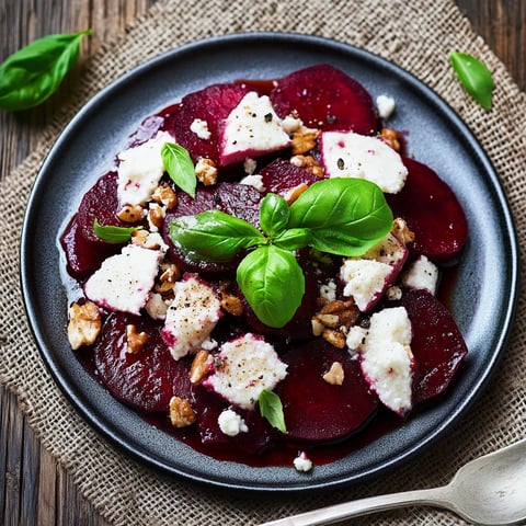 Ein Schälchen mit roten Beeren, Walnuss und Spinat.