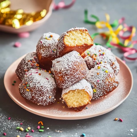 Eine Platte mit 12 Kuchen, die mit Zucker und Goldflakes bestreut sind.