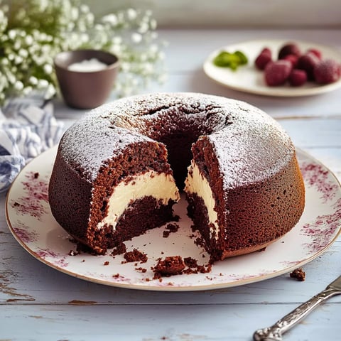 Ein Stück Kuchen auf einem Plate, der in Stücke geschnitten wurde.