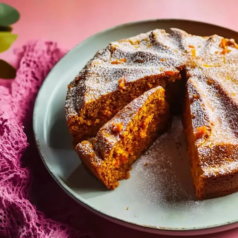 Ein Stück Kuchen auf einem Plate.
