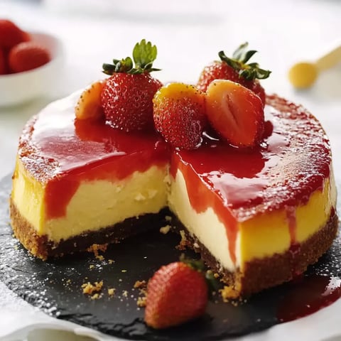 Eine Schokoladenkuche mit Strawberries auf einem Teller.