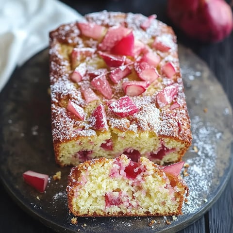 Ein Stück Kuchen mit Puder und Früchten darauf.