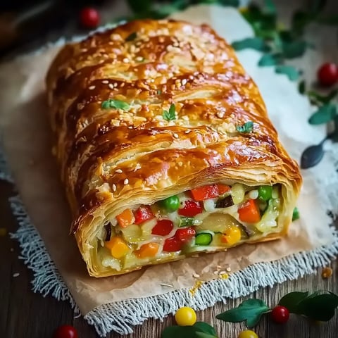Ein Baguette mit verschiedenen Zutaten wie Karotten, Zwiebeln und Koriander.