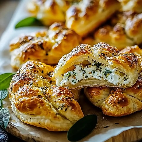 Eine Tafel mit verschiedenen Pasteten, darunter eine Art von Puff pastry mit Zwiebeln und Käse.