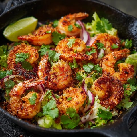 Eine Schüssel mit gegrilltem Fisch, darunter anderem Shrimp, in einem schwarzen Teller.