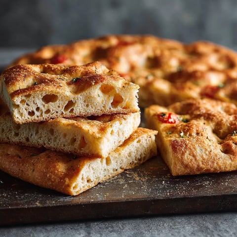 Eine Platte mit verschiedenen Brotstücken auf einem Tisch.