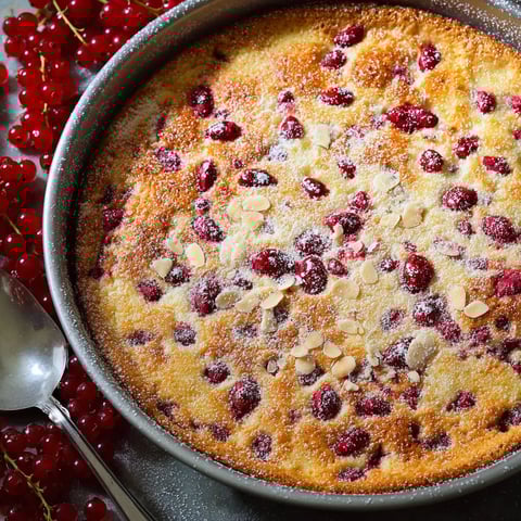 Eine Tafel mit einem Kuchen, der mit Zimt, Mandeln und Beeren geschmückt ist.