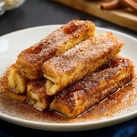 French toast sticks in a bowl.