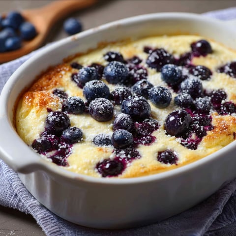 A bowl of low carb quarkauflauf.