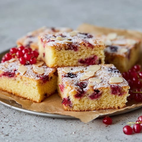A plate of Schneller Johannisbeerkuchen.