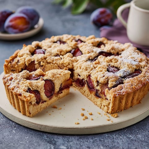 A slice of Zwetschgenkuchen.