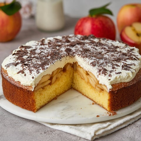A slice of a Schwedische Apfeltorte.