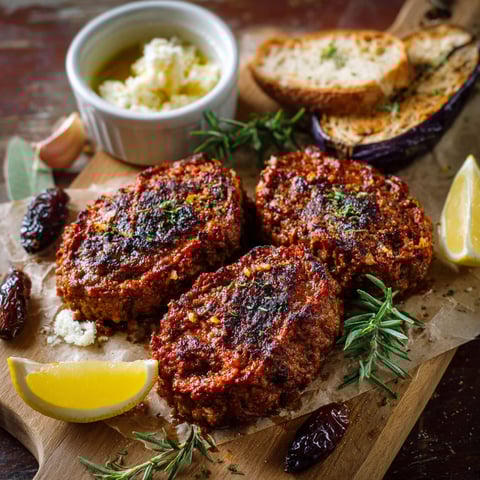 A plate of food with meat and bread.