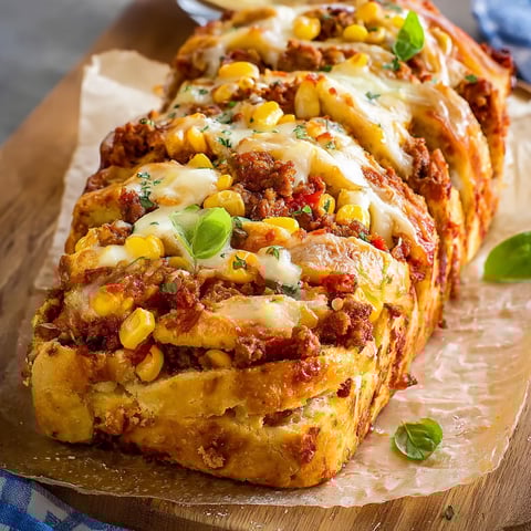 A slice of Tex-Mex-Zupfbrot.